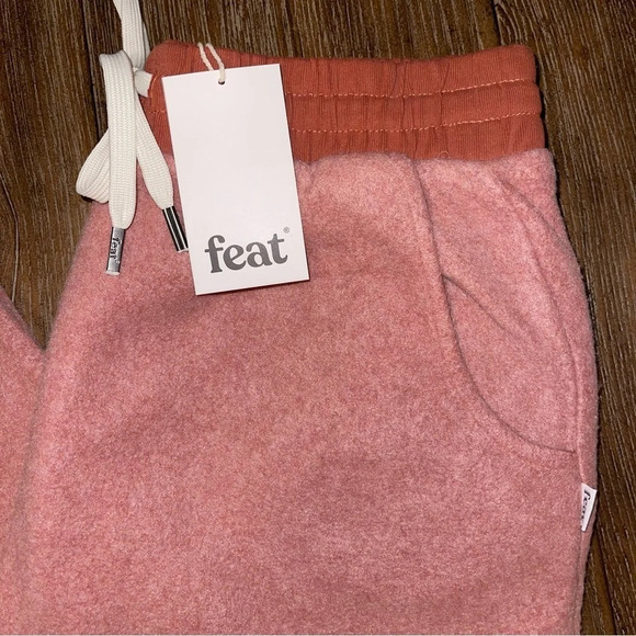 Feat Thick Cozy BlanketBlend Cayenne Jogger Sweatpants Tapered Salmon - Picture 3 of 8